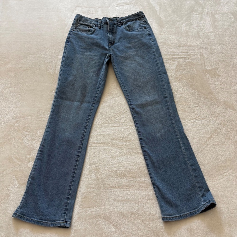 Levi's Kids Boot Cut Jeans Blue Denim Size 14 Regular Adjustable Waist Comfort